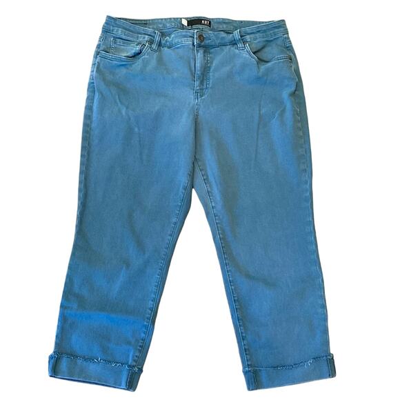 KUT From The Kloth Women's Amy High Rise Crop Straight Leg Jean Size 16W - Picture 2 of 11